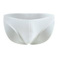 thumbnail image 2 of HUPOM Mens Underwear Boxer Briefs Male Thongs Medium waist Comfort Waist Solid Thong White S, 2 of 3