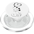 thumbnail image 1 of Soporte para teléfono PopSockets PopGrip con patas de perro y gato con corazón, 1 of 5
