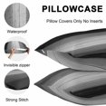 thumbnail image 4 of Black Gray Ombre Outdoor Pillow Covers 16x16 Inch Throw Pillow Covers Set of 2 Waterproof Decorative Pillow Cases Vintage Country Wooden Cushion Covers for Patio Furniture Garden Couch Sofa, 4 of 8