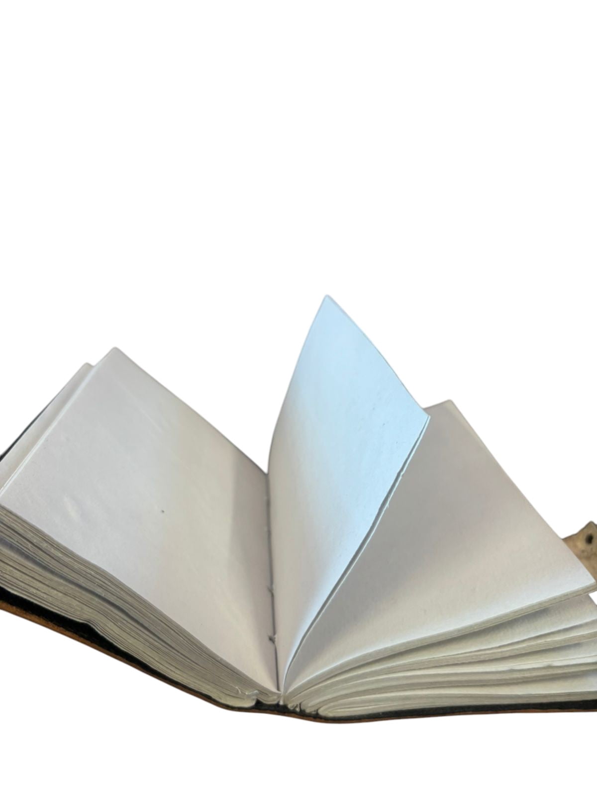 Handmade Leather Journal 5x7 Inch Butterfly Design Sketchbook with White Drawing Pages Vintage Lock Diary Notebook