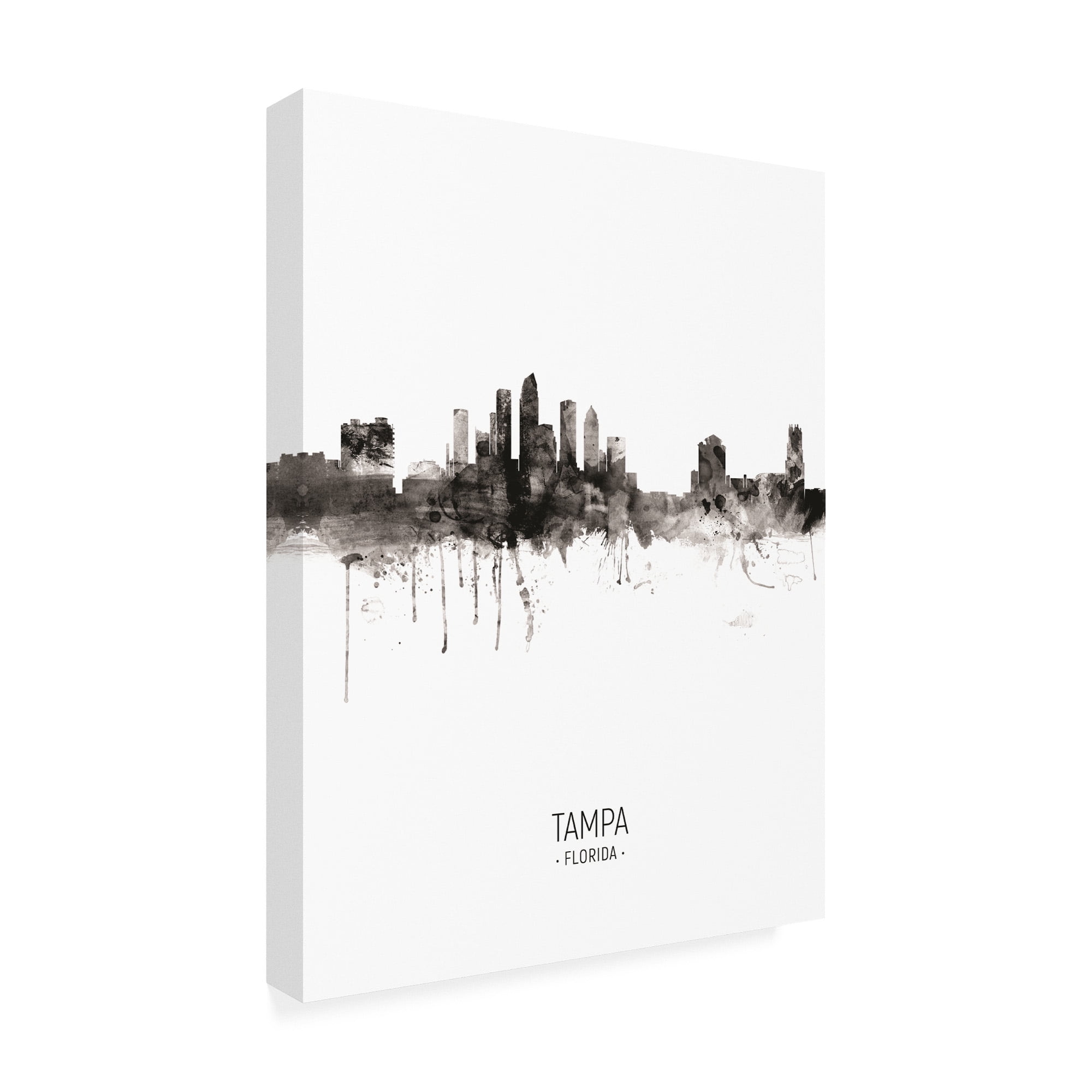 Trademark Fine Art 'Tampa Florida Skyline Portrait II' Canvas Art by Michael Tompsett