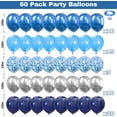thumbnail image 2 of 60 Pcs Blue and Silver Balloons, Navy Royal Blue Silver Party Balloons with Metallic Confetti Helium Latex Balloons for Birthday Baby Showers Fathers Day 2025 Graduation Decoration, 2 of 3