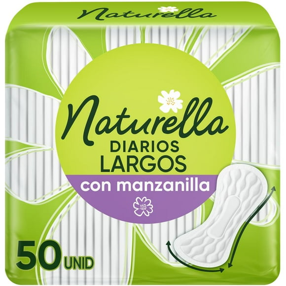 Protectores Diarios Naturella Diarios largos Con Manzanilla 50 pzas
