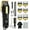 Black, variant on Hair Clippers for Men, Cordless Rechargeable Beard Hair Trimmer, LED Display Barber Haircut, 7000RPM Professional Men’s Razor Shaver Grooming Kit with 10 Guide Combs Gifts for Men Husband Father