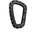thumbnail image 2 of Pack of 5 plastic carabiners - Black - D-shaped, 2 of 5