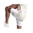 thumbnail image 4 of GXFC Men Sports Casual Shorts Double Layer Fake Two-Piece Solid Color Drawstring Elastic Waist Short Pants Fitness Shorts, 4 of 6