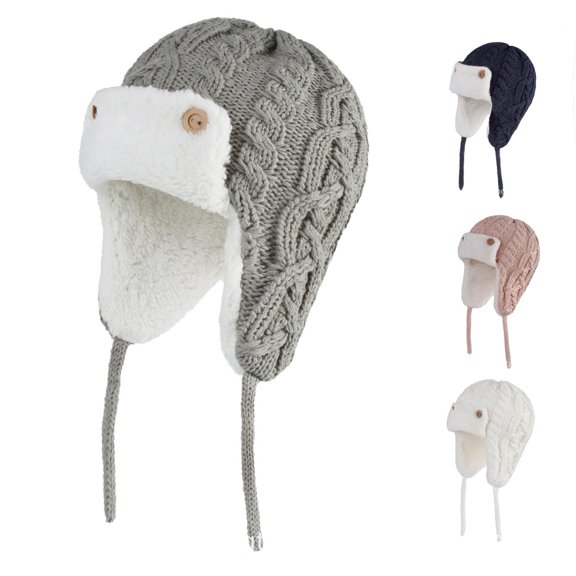 Winter Knit Hat for Babies and Kids with Soft Wool and Lined Ear Coverage for Winter Weather Lightweight Yet Warm Headwear