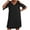 Black, variant on Tagold Fall Winter for Womens Dresses,Fashion Women Casual Sexy V-Neck Solid Summer Lace Short Sleeve Mini Dress Black 8