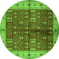 thumbnail image 1 of Ahgly Company Indoor Round Oriental Green Industrial Area Rugs, 5' Round, 1 of 4