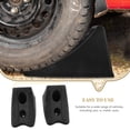 thumbnail image 3 of ELAYARD 2Pcs Black Rv Wheel Chocks Dual Axle Locks Car Wheel Chock Wedges for Vehicle Safety, 3 of 8