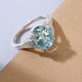 thumbnail image 4 of Statement November Birthstone Ring 925 Sterling Silver  Sky Blue Topaz Jewelry For Her Size 6 Ct 2.3 Birthday Christmas Gifts for Women, 4 of 12