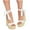 White, variant on Womens Platform Espadrille Wedges Open Toe High Heel Sandals