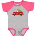 thumbnail image 3 of Inktastic Christmas Vintage Truck with Christmas Tree Boys or Girls Baby Bodysuit, 3 of 5