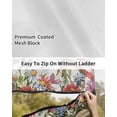 thumbnail image 6 of 4th of July RV Awning Sun Shade Screen 9'X15.3' USA Flag Mesh Sunscreen FreedomPoppy Flower Awning Shade Screen with Zipper UV Blocker Completed Kits Outdoor Canopy for RV Motorhome Camper Trailer, 6 of 7