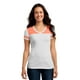 thumbnail image 1 of Camiseta Varsity con cuello en V Distrito Juniors M Blanco Naranja brillante DT264, 1 of 1