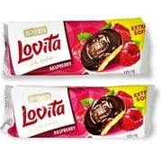 Roshen Lovita Jelly Cookies, Biscuits with Raspberry Flavored Jelly Filling 4.8 oz/135grams, Kosher, Pack of 2