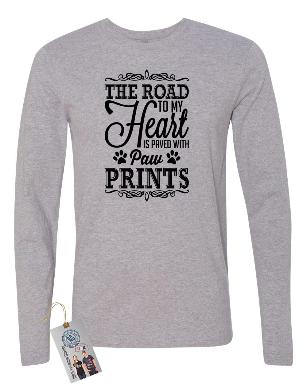 Paw Prints Mens Longsleeve Tee
