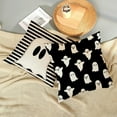 thumbnail image 5 of Halloween Decor Pillow Covers 18x18 Set of 2 Black Cute Ghost Throw Pillow Covers Halloween Decoration Pillow Covers for Halloween Home Decorative Cushion Case for Couch Sofa., 5 of 6