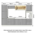thumbnail image 3 of Cocina Integral Completa Modular Madesa Lux 320cm BN 01, 3 of 5