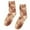 Khaki, variant on Women's Tie Dye Letter Print Mid Calf Socks Autumn Casual Long Breathable Versatile Pile Crew Socks for Daily Wear Orange,One Size