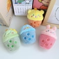 thumbnail image 2 of Milk Tea Cup Plush Doll Soft Fluffy Cartoon Stuffed Sweet Color Elastic Shoulder Bag Shcoolbag Pendant Animal Theme Plush Doll, 2 of 5