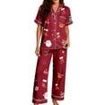 thumbnail image 2 of TGPMGRZ Women's Christmas Pajamas Set Long Sleeve Comfort Fit Matching Set, 2 of 7