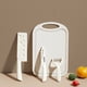 thumbnail image 1 of Juego de tablas de cortar y cuchillos 4 piezas | Tabla de cortar con superficie antideslizante | Cuchillo de chef, cuchillo de fruta, cuchillo pelador con fundas | Caucho sintético duradero de grado, 1 of 8