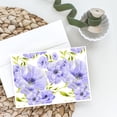 thumbnail image 2 of Watercolor Blue Flowers Greeting Cards and Envelopes Pack of 8, 2 of 2