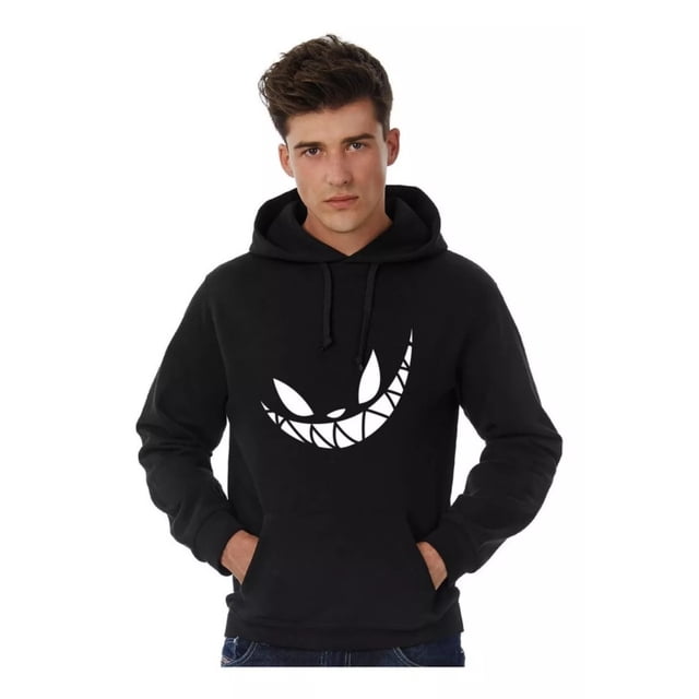 Sudadera Poleron Mad Kat El Rubius negra de algodón unisex