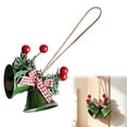 thumbnail image 2 of Christmas Decoration Bells, Hanging Decorative Bell with Hanging Loop, Bells for Christmas Trees, Ideal for Door, Wall, Window, Indoor Outdoor Decor and New Year Party Celebration,Green,4*7*14, 2 of 4