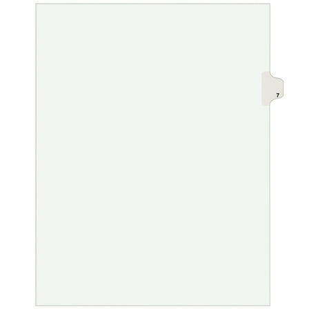 Avery Individual Legal Exhibit Dividers Avery Style, Letter Size, Side Tab #7, 25 Total (11917)