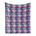 thumbnail image 1 of Floral Soft Flannel Fleece Blanket, Overlapping Doodle Petals Design with Radiating Lines Abstract Spring Nature Artwork, Cozy Plush for Indoor and Outdoor Use, 50" x 60", Multicolor, by Ambesonne, 1 of 6