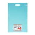 thumbnail image 3 of Farberware 12-inch x 18-inch Poly/Plastic Cutting Board with Handhole in Teal, 3 of 6