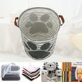 thumbnail image 6 of Howarmer Laundry Hamper with Strong Handles, Large Capacity Collapsible & Convenient Home Laundry Basket for Kids Toys, Baby Clothing, Nursery Hamper ( Round - Paw Print ), 6 of 7