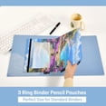 thumbnail image 5 of Flower Seacoast 2 Pack Pencil Pouch for 3 Ring Binder Smooth Zipper Folders with Pockets Clear Window Pencil Case, 5 of 6