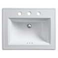 thumbnail image 5 of Kohler K-2337-8 Memoirs Stately 17" Drop In Bathroom Sink - White, 5 of 5