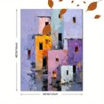thumbnail image 3 of Abstract Cityscape Textured Oil Painting Canvas Print Wall Art for Living Room Bedroom Office Hallway Decor, 3 of 8
