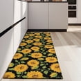 thumbnail image 4 of Black Sunflower Bud Pattern Kitchen Rug Mat,Kitchen Runner Rugs Non Skid Washable,Decorative Kitchen Floor Mats for Kitchen,Sink,Laundry,17"X47", 4 of 5