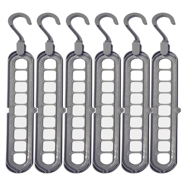 Percha en Cascada de 6 Piezas, Percha para Ropa Que Ahorra Espacio, Percha para Adultos para para Ahorrar Espacio gris Soledad Perchas mágicas para armario