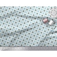 thumbnail image 3 of Soimoi Blue Rayon Fabric Jaal Jamdani Decor Fabric Printed Yard 56 Inch Wide, 3 of 3