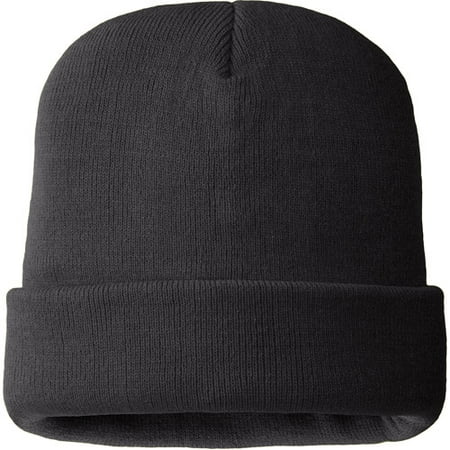 MO8250, Mens 100% Acrylic Hat, 40 gm 3M Thinsulate Lined, Black Color (One Size Fits Most)