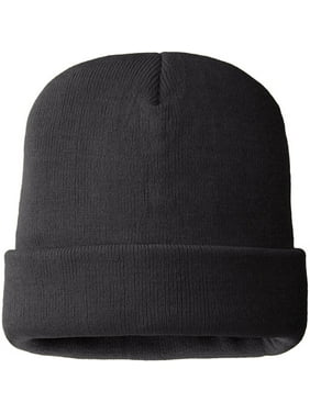 MO8250, Mens 100% Acrylic Hat, 40 gm 3M Thinsulate Lined, Black Color (One Size Fits Most)