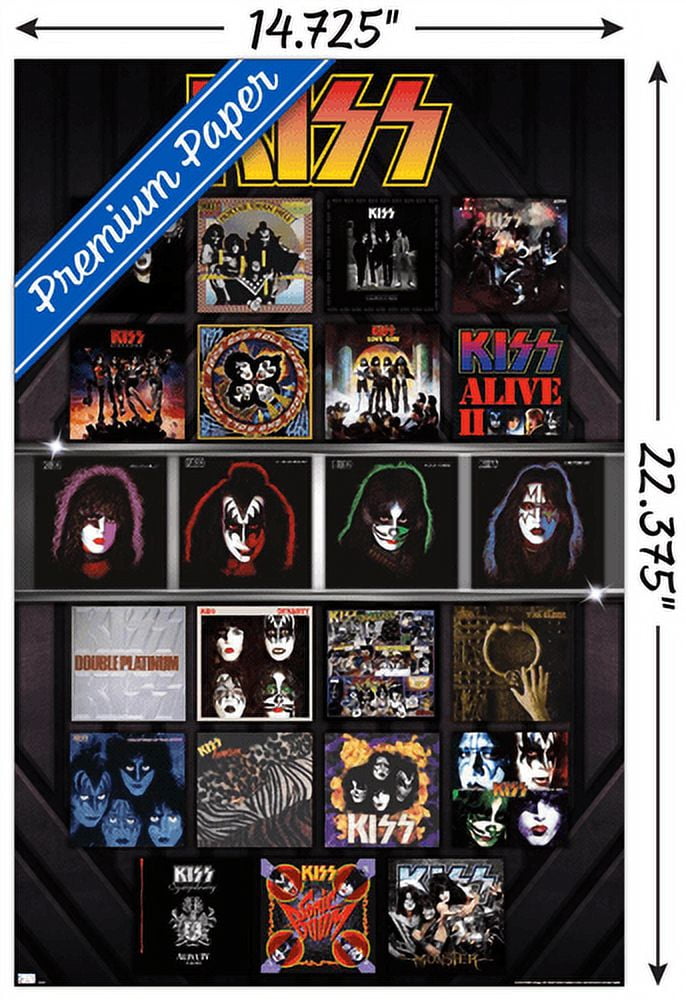 Kiss - Albums 14.72" x 22.37" Poster, by Trends International