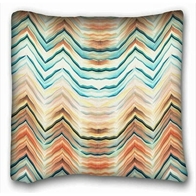 Buy Winhome Chevron Gradient Wave Tribal Striped Geometric Pillowcase Throw Cushion Pillow Case Cover Anchor Light Blue Coral Teal Pink Mint Green Turquoise Aqua Grey Beige For Home Sofa Size 18x18 Inches