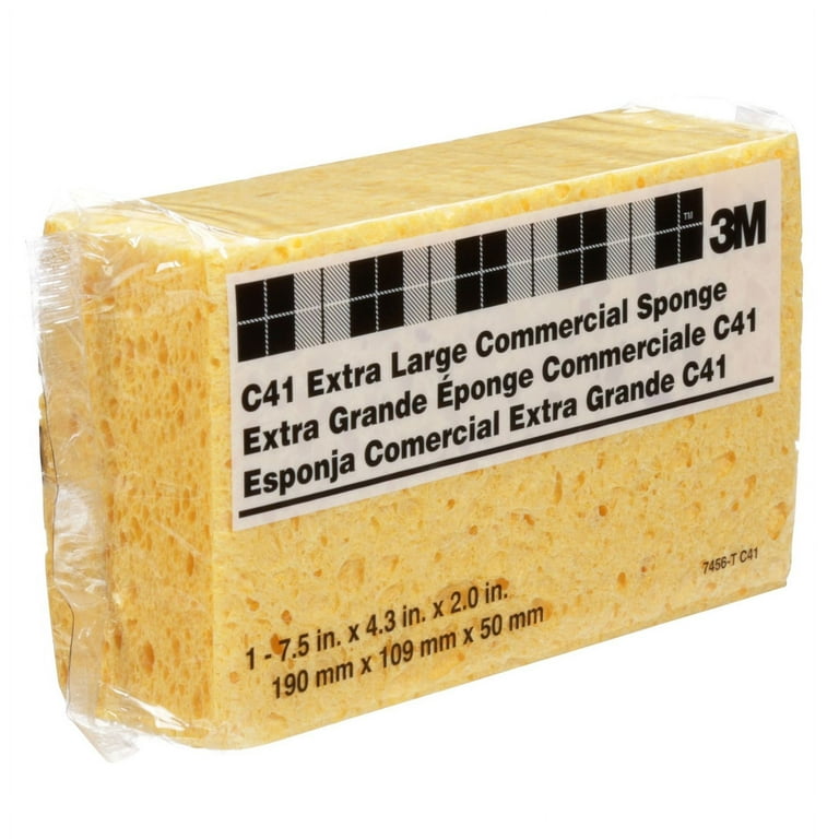 3M C41 Heavy Duty Commercial Cellulose Sponge, 7.5 x 4.3, Extra Larg –  Toolbox Supply