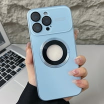 For iPhone 11 Magnetic Phone Case,[Camera Lens Protector][Compatible with MagSafe] with Logo View Dust-Proof,Military-Grade Protection Slim Shockproof Anti-Scratch Phone Case,Blue