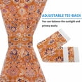 thumbnail image 4 of Boho Orange Door Curtains for Door Window, French Sidelight Front Back Door Curtains With Tieback, Country Style Bohemian Floral Retro Tribal Kitchen Rod Pocket Drapes Panel, 54"x72", 4 of 5