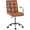 Retro Brown, variant on Yaheetech Modern Height Adjustable PU Leather Office Chair, Gray