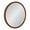 Walnut Brown, variant on Kate and Laurel Evans Mid-Century Round Wood Framed Wall Mirror, 30 inch Diameter, Walnut Brown, Decorative Modern Mirror for Wall