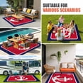 thumbnail image 4 of Nautical Anchor Outdoor Rug for Patio/Deck/Porch, Non-Slip Large Area Rug 5 x 8 Ft, Blue Red Coastal Ocean Beach Compass Indoor Outdoor Rugs Washable Area Rugs, Reversible Camping Rug Carpet Runner, 4 of 8